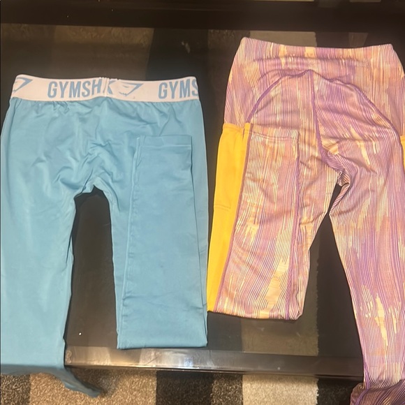 Gymshark Blue and Yellow leggings - Picture 3 of 3